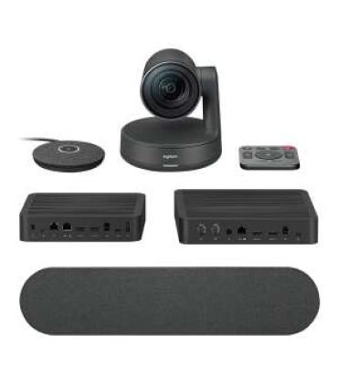 Logitech Rally Kit de Videoconferencias Camara PTZ Ultra HD 4K USB-C 3.0 - Altavoz con Cancelacion de Eco - Microfono con Alcanc