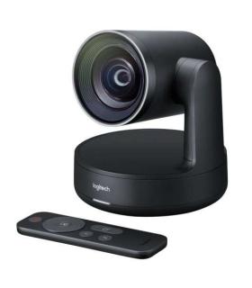 Logitech Rally Camara para Videoconferencias PTZ Ultra HD 4K USB-C 3.0 - Control Automatico - Indicador LED de Silencio - Mando.