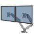 Fellowes Eppa Brazo para Monitor Doble - Hasta 39" y 8kg - Ajustable con Muelle de Gas - Color Plata