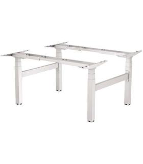 Fellowes Estructura Metálica Plata Mesa Doble Regulable en Altura Cambio - 3 Configuraciones de Memoria - Altura de 645 mm a 130