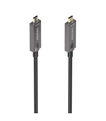 Aisens Cable USB 3.1 GEN2 10GBPS AOC 4K@60HZ 3A 60W E-MARKER - Tipo USB-C/M-USB-C/M - 10m - Color Negro