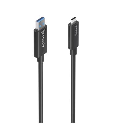 Aisens Cable USB3.2 GEN2x1 10GBPS AOC Solo Datos - USB-A a USB-C - 25m - Color Negro