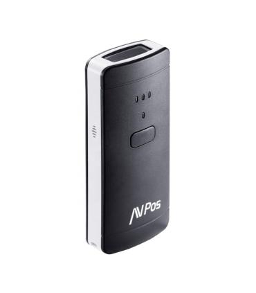 AVPos BP200 Lector de Codigos Portatil - 1600Mah - Codigos 1D, 2D y QR - USB, Bluetooth - Color Negro