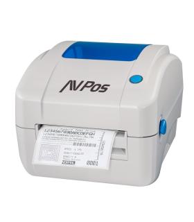 AVPos E49 Impresora Termica Etiquetas - Velocidad 102mm/s - Resolucion 300 DPI - USB y LAN - Color Gris