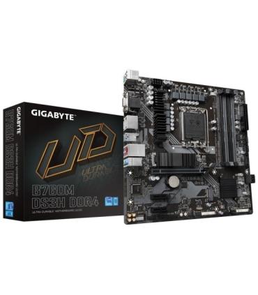 Gigabyte B760M DS3H Placa Base Intel LGA1700 4x DDR4 - M.2, SATA, PCIe4.0, HDMI, Displayport, USB 3.2, USB-C - MicroATX