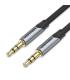 Vention Cable Estereo Jack 3.5 Macho a Jack 3.5 Macho - 0.5m - Plano - Color Gris