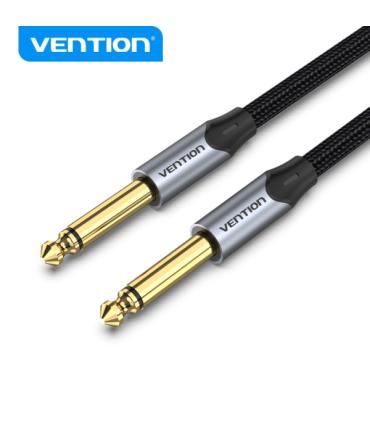 Vention Cable Audio 6.5mm 1.5m - Conectores TS macho - Niquelado - Conductor de cobre esmaltado - Color Gris