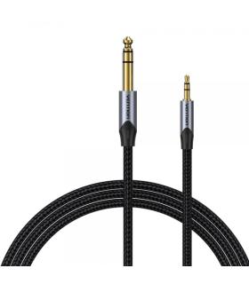 Vention Cable Estereo Jack 3.5 Macho a Jack 6.3 Macho - 1m - Color Gris