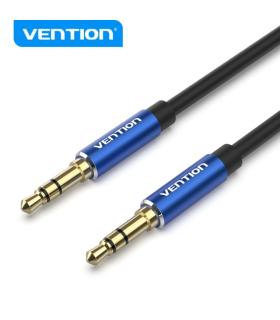 Vention Cable de Audio Estereo - Contactos Dorados - Carcasa de Aluminio - Cable 3m - Color Azul