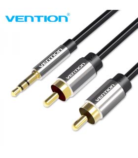 Vention Cable Estereo Jack 3.5 Macho a 2x RCA Macho - 2m - Color Negro