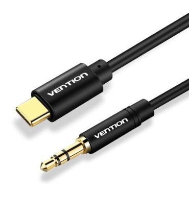 Vention Cable USB-C a Jack 3.5 Macho - 1.5m - Trenzado - Color Negro