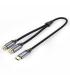 Vention Cable USB-C a 2xRCA Hembra - 0.5m - Trenzado - Color Gris