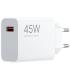 Xiaomi Cargador de Pared 45W QC3.0 - USB-A - Carga Rapida - Color Blanco