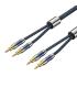 Vention Cable Estereo 3x Banana Macho a 2x Banana Macho - 3m - Trenzado - Color Azul