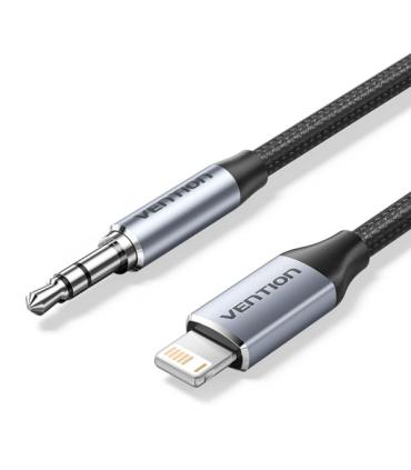 Vention Conversor Lightning Macho a Jack 3.5 Macho - 1m - Trenzado - Color Gris
