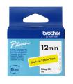 Brother Btag-631 Cinta 12mm - Texto Negro sobre Fondo Amarillo - Medidas 12mmx4 Metros - Apta para PTN10, PTN20, PTN25BT