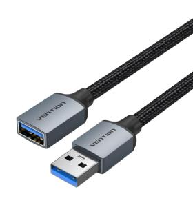 Vention Cable USB-A 3.0 Macho a USB 3.0 Hembra - 2m - Trenzado - Color Gris