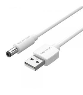 Vention Cable Alimentacion USB-A Macho a DC 5.5mm Macho - 0.5m - Color Blanco