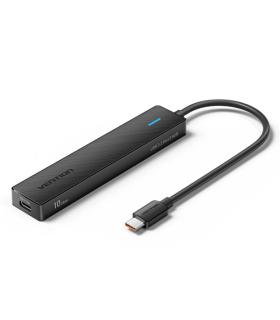 Vention HUB 5 en 1 USB-C a 2xUSB-C 3.2 Gen2/2xUSB-A 3.2 Gen2/USB-C 10G - 0.15m - Color Negro