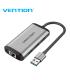 Vention CKBHB HUB USB x3 Ethernet - USB 3.0 - Gigabit Ethernet - 1200 Mbps - Compatible con USB-A/USB-C - Certificacion CE - Col