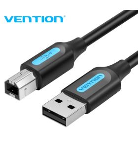 Vention Cable USB 2.0 - Cobre OFC Estañado - Alta Pureza - Corriente 2A - Conectores Tipo-B y Tipo-A - Color Negro