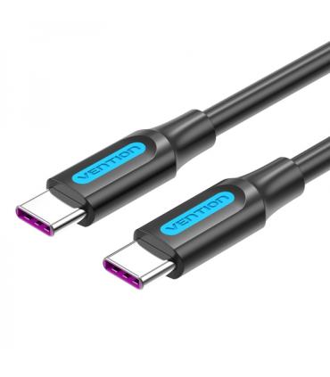 Vention Cable USB-C Macho a USB-C Macho - 1m - 5A PD100W - Color Negro