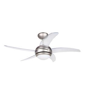Orbegozo CP 54132 Ventilador de Techo - Silencioso y Eficiente - 5 Aspas Transparentes - 3 Velocidades - Mando a Distancia - Sis
