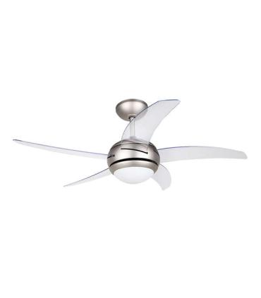 Orbegozo CP 54132 Ventilador de Techo - Silencioso y Eficiente - 5 Aspas Transparentes - 3 Velocidades - Mando a Distancia - Sis