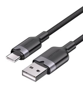 Vention Cable USB-C 2.0 a USB-A 3A 60W - 1m - Trenzado - Color Negro