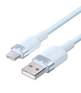 Vention Cable USB-C 2.0 a USB-A 3A 60W - 1m - Trenzado - Color Azul