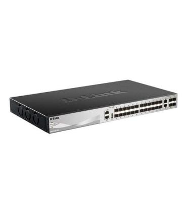 D-Link Switch Gestionable L3 24 Puertos Gigabite PoE 370W + 2 Puertos 10G + 4 Puertos 10G SFP