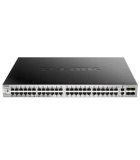 D-Link Switch Gestionable L3 48 Puertos Gigabite PoE 370W + 2 Puertos 10G + 4 Puertos 10G SFP
