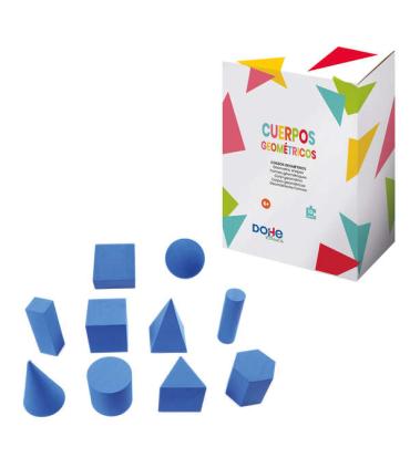 Dohe Coleccion de Cuerpos Geometricos - Incluye Prismas y Piramides - Cubo, Cilindro, Cono y Esfera - Ideal para Segundo Ciclo..