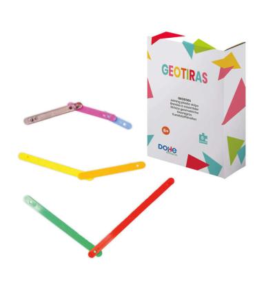 Dohe Geotiras - Tiras de Plastico para Construccion de Poligonos - Conectables con Pios y Agujeros - Ideal para Tercer Ciclo..
