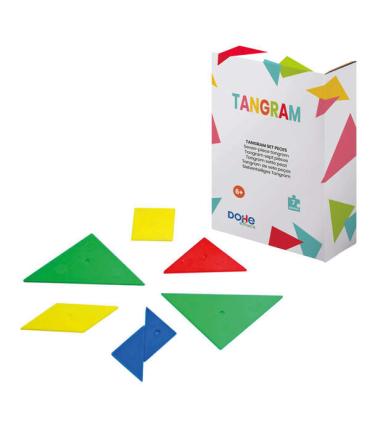 Dohe Tangram de Madera - 7 Piezas - Favorece la Imaginacion y Creatividad - Desarrollo del Sentido Espacial - Recomendado..