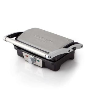 Orbegozo 3800 Grill Inoxidable - Cocina sin Aceite - Placas Abatibles 180º - Termostato Regulable - Placa Antiadherente - Potenc