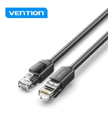 Vention Cable Ethernet UTP Cat6A - Conector RJ45 - Velocidad 1000Mbps - Banda 250MHz - Aislamiento PVC - Hilo 26AWG - Color Negr