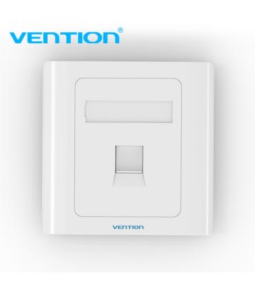 Vention Placa de Pared Tipo 86 - 1 Puerto RJ45 - Conexion Ethernet