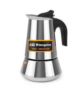 Orbegozo KFI 260 Cafetera de Acero Inoxidable Maximo Aroma en 2 Tazas Versatil para Gas - Vitroceramica - Electrico E Induccion.