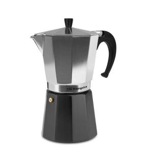 Orbegozo KFM 1230 Cafetera de Aluminio para 12 Tazas - Prepara Delicioso Cafe y Otras Bebidas con Facilidad - Mango Ergonomico..