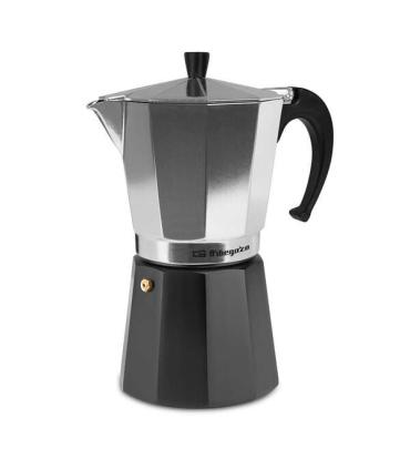 Orbegozo KFM 1230 Cafetera de Aluminio para 12 Tazas - Prepara Delicioso Cafe y Otras Bebidas con Facilidad - Mango Ergonomico..