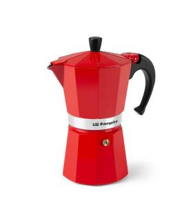 Orbegozo KFR 940 Cafetera de Aluminio - Prepara 9 Tazas de Cafe en Minutos - Compatible con Diferentes Tipos de Cocinas - Mango.