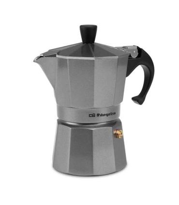 Orbegozo KFS 320 Cafetera de Aluminio para 3 Tazas - Rapida - Eficiente y Segura - Ideal para Cocinas Electricas - a Gas o de Vi