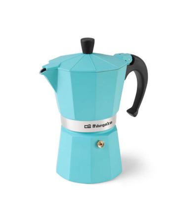 Orbegozo KFV 645 Cafetera de Aluminio - Prepara 6 Tazas de Cafe en Minutos - Compatible con Diferentes Tipos de Cocinas - Mango.