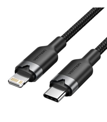 Vention Cable USB-C a Lightning 3A 27W - 1m - Trenzado - Color Negro