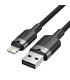 Vention Cable USB-A a Lightning 2.4A - 1m - Trenzado - Color Negro