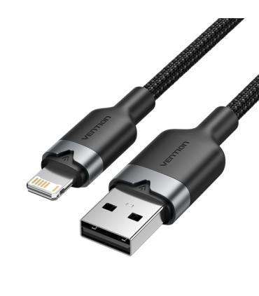 Vention Cable USB-A a Lightning 2.4A - 1m - Trenzado - Color Negro