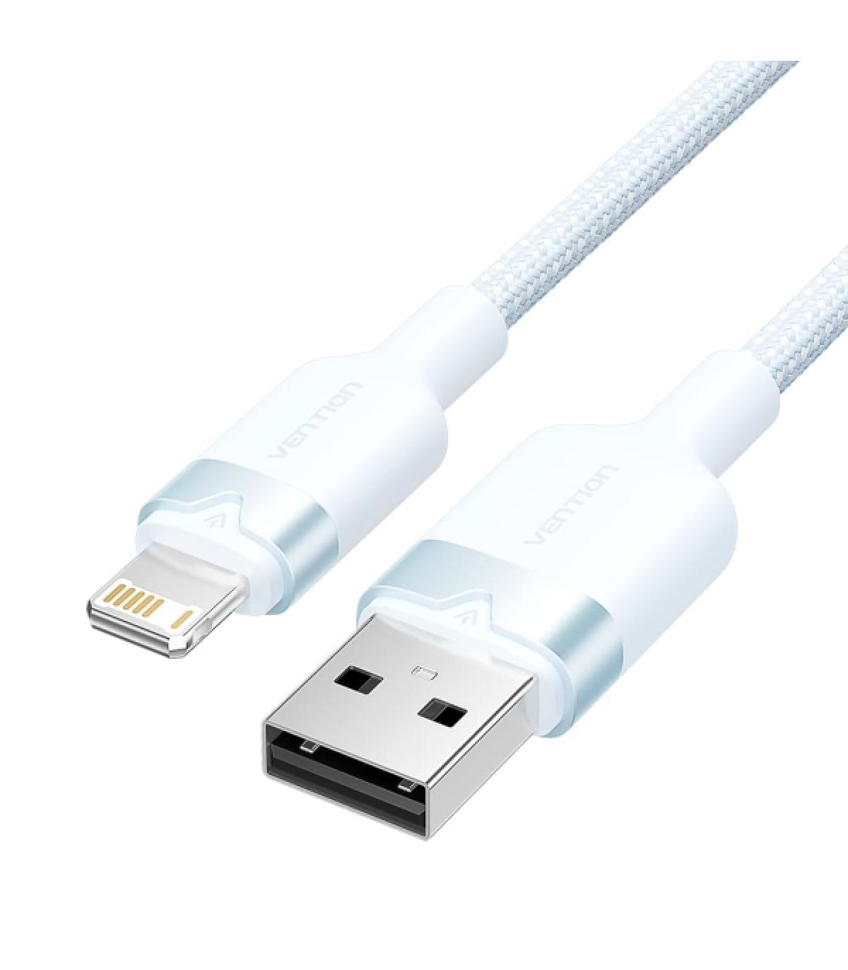 Vention Cable USB-A a Lightning 2.4A - 2m - Trenzado - Color Azul