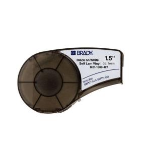 Brady M21-1500-427 Cinta de Etiquetas Original de Vinilo envolventes y autolaminables - Texto negro sobre fondo blanco - Ancho..