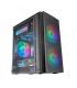 Mars Gaming MC300 Caja Gaming Compacta - Ventana Cristal Templado - Triple Ventilacion FRGB - Rejilla Frontal TOTAL-MESH - Sopor